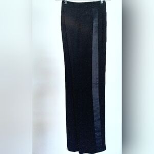 EMPORIO ARMANI Black Viscose Tuxedo Pants Size 4 Made In Italy